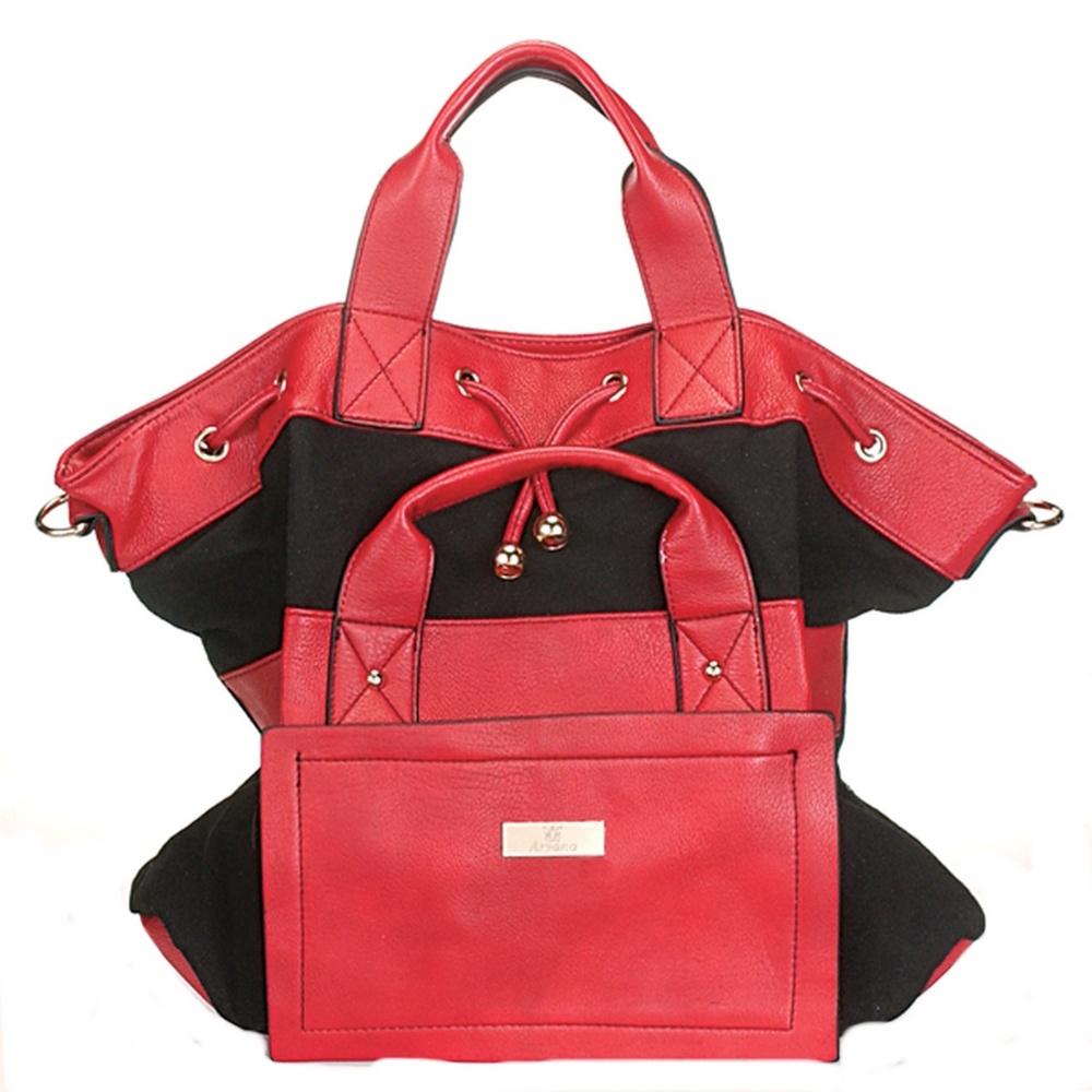 DESIGNER-SHOULDER-BAG-BLACK AND RED